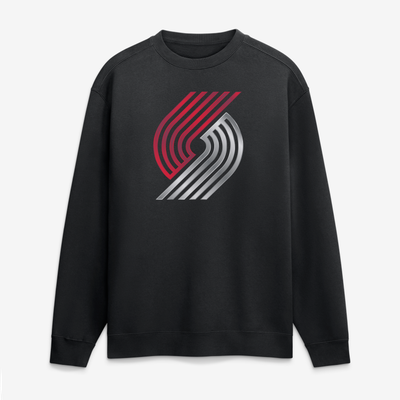 Portland Trail Blazers  Metallic Mascot Sweatshirt - Black