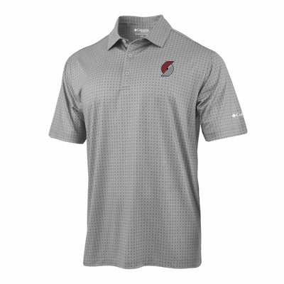 Portland Trail Blazers Columbia Highland Drift Omni-Wick Polo - Gray