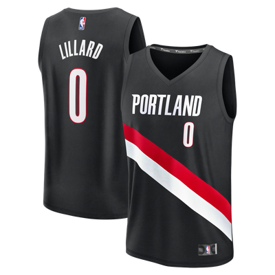 Damian Lillard Portland Trail Blazers Fanatics Fast Break Replica Jersey - Black - Icon Edition