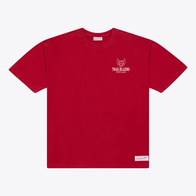  Portland Trail Blazers Mitchell & Ness Core Essentials T-Shirt - Red