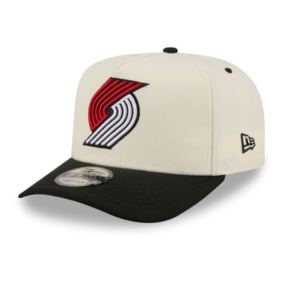 Portland Trail Blazers New Era City A-Frame 9FIFTY Snapback Hat - Cream/Black