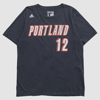 Portland Trail Blazers Adidas 2010s T-shirt - Black - L by Fanatics Real Vintage