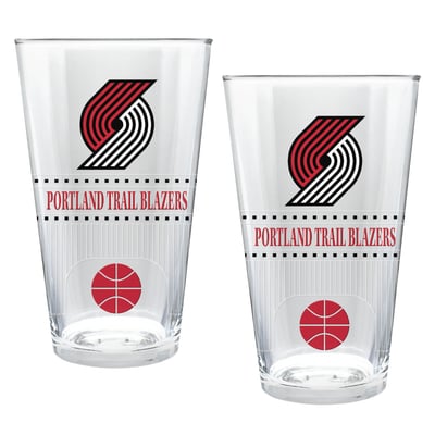 Portland Trail Blazers Two-Piece 16oz. Stadium Pint Glass Set