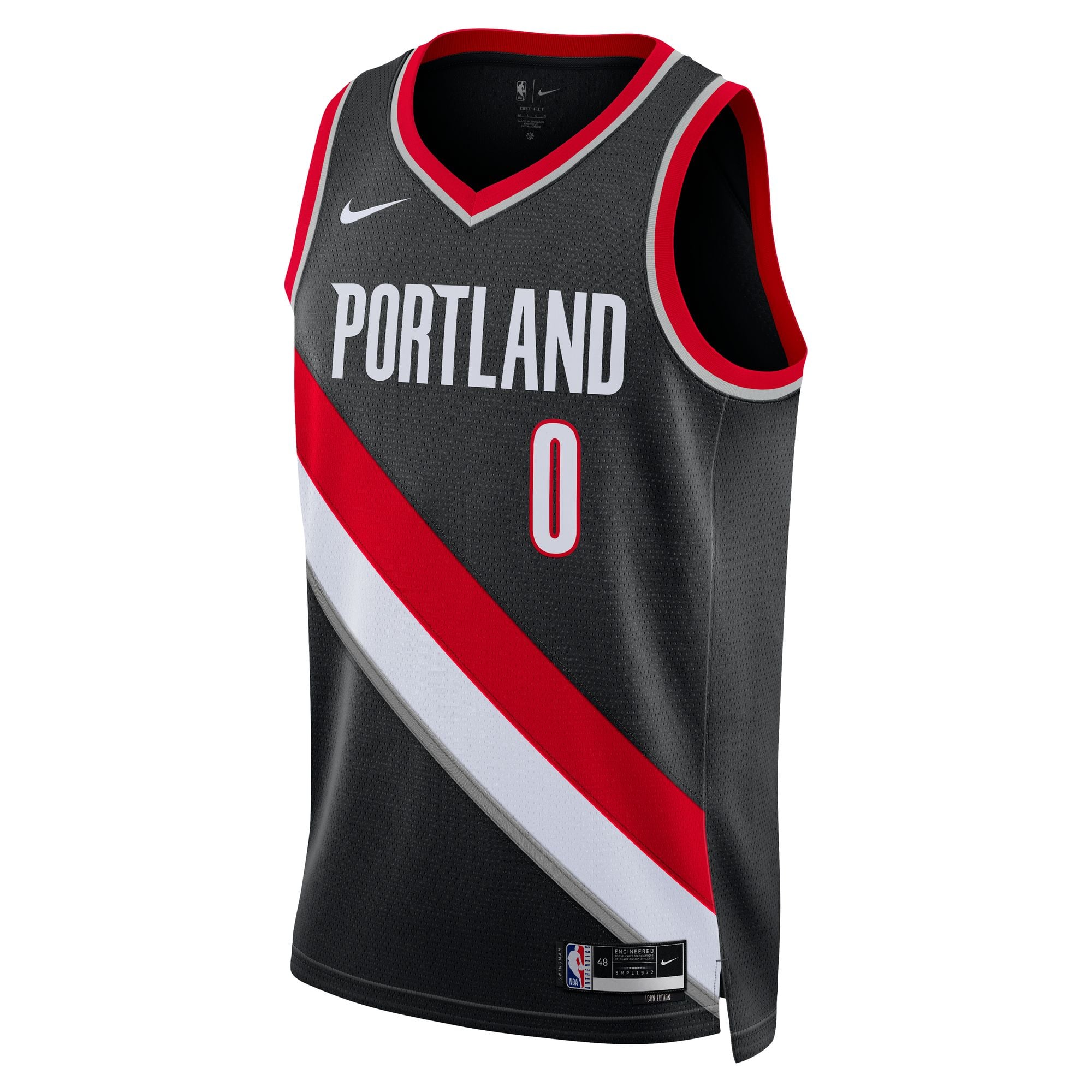 Unisex Portland Trail Blazers Damian Lillard Nike Black Swingman