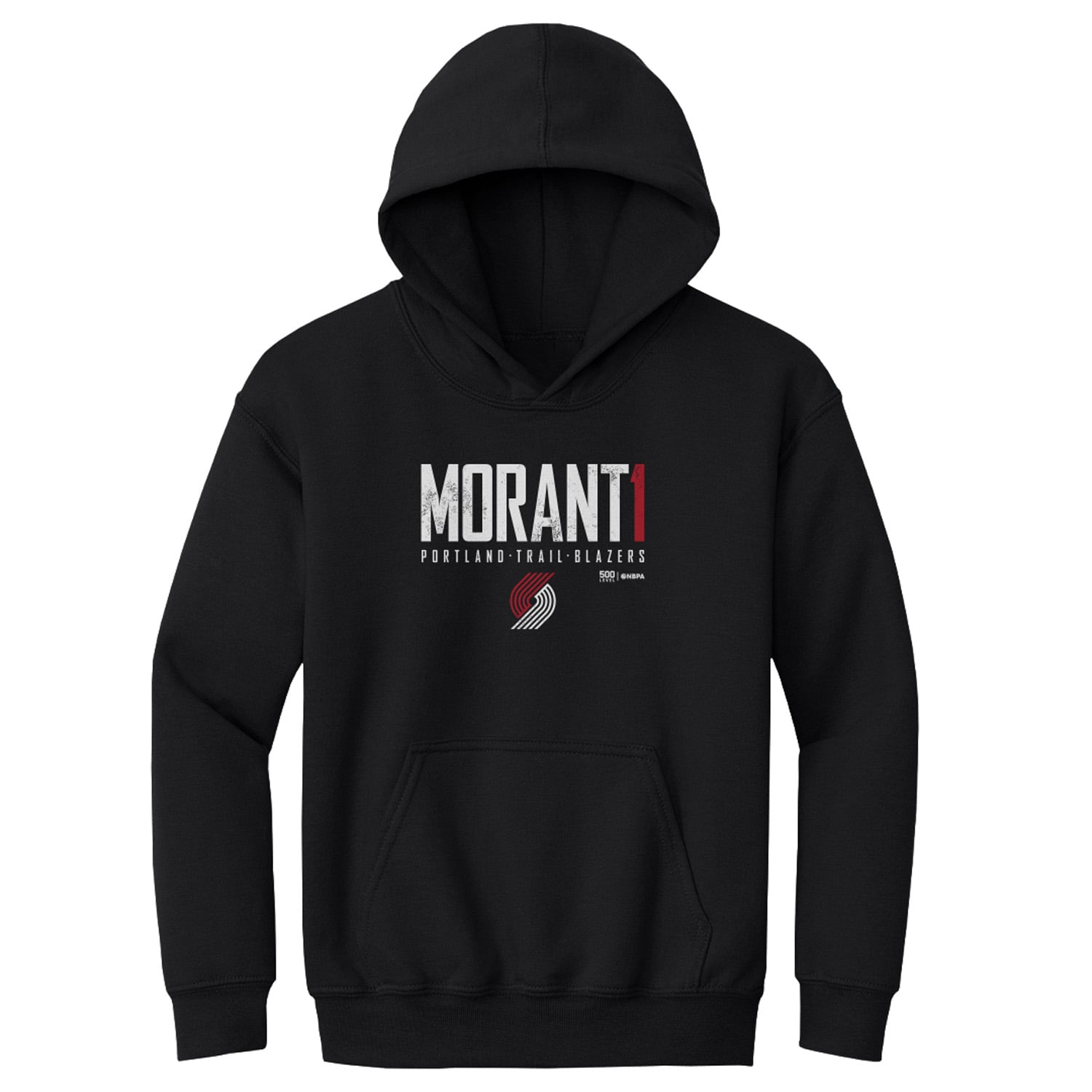 500 Level Ja Morant Portland Trail Blazers Youth Black Elite Hoodie