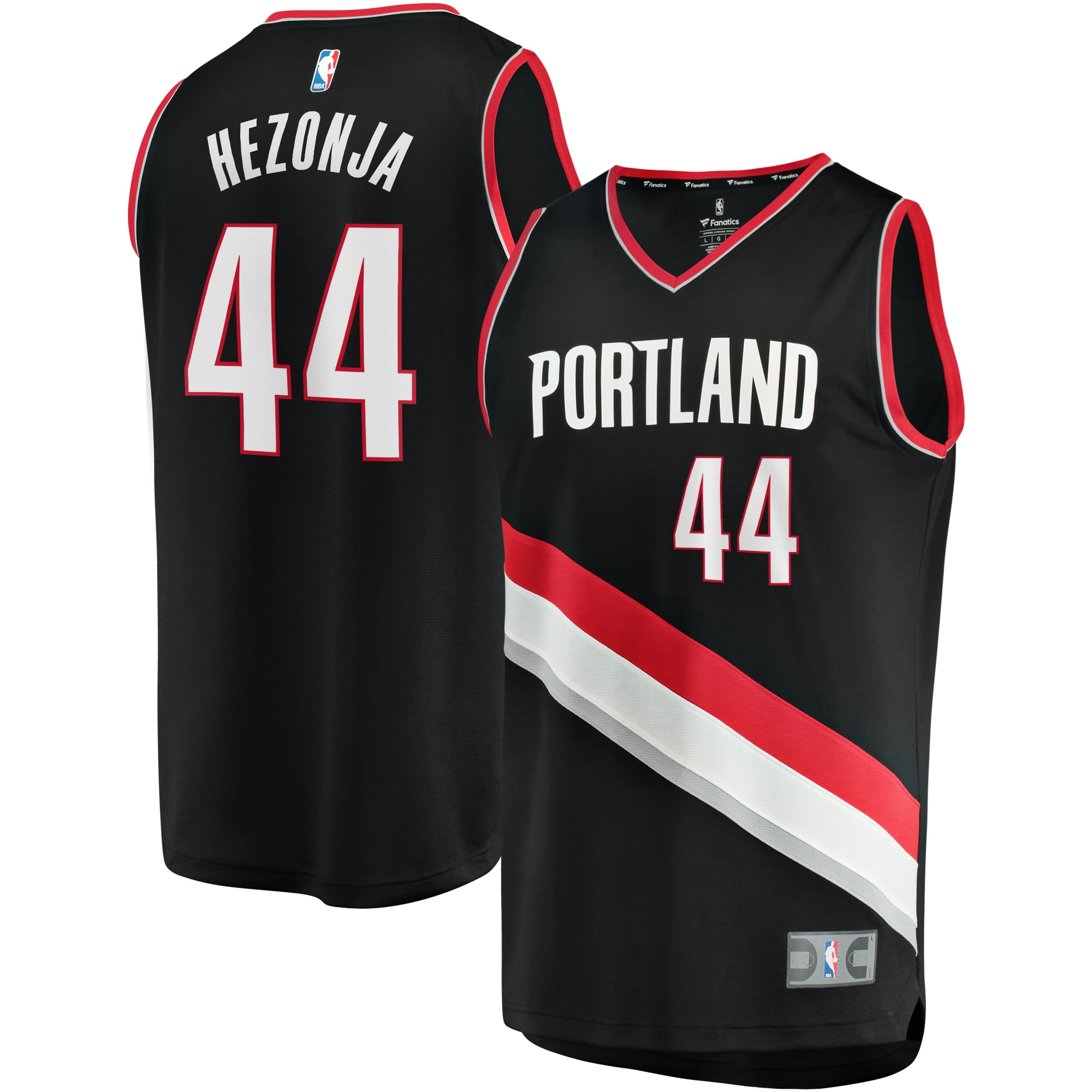 Youth Portland Trail Blazers Mario Hezonja Fanatics Black Fast