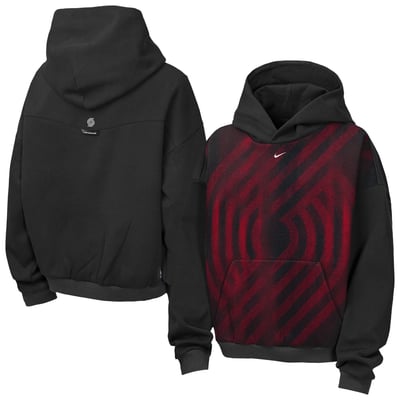  Portland Trail Blazers Nike Youth 2026 Standard Issue Practice Icon Fleece Pullover Hoodie - Black