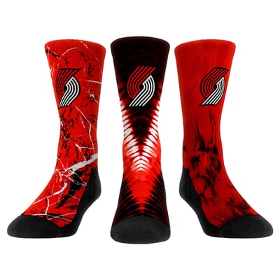  Portland Trail Blazers Rock Em Youth Three-Pack Crew Socks Set - 