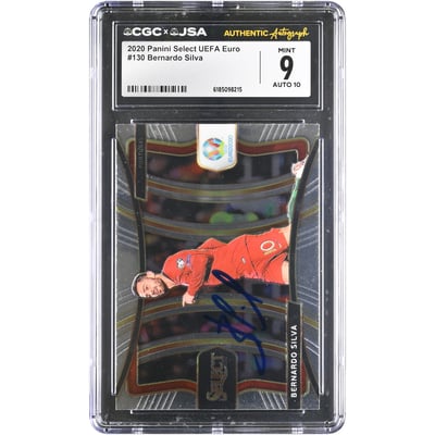 Bernardo Silva Portugal National Team Autographed 2020 Panini Select UEFA Euro #130 CGC Authenticated 9/10 Card