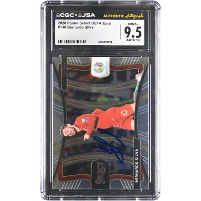 Bernardo Silva Portugal National Team Autographed 2020 Panini Select UEFA Euro #130 CGC Authenticated 9.5/10 Card
