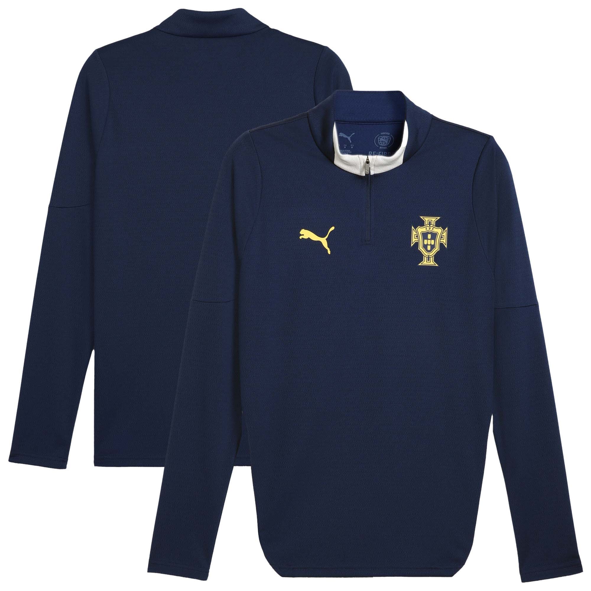 Portugal National Team Puma 2025 Quarter-Zip Training Jacket - Blue