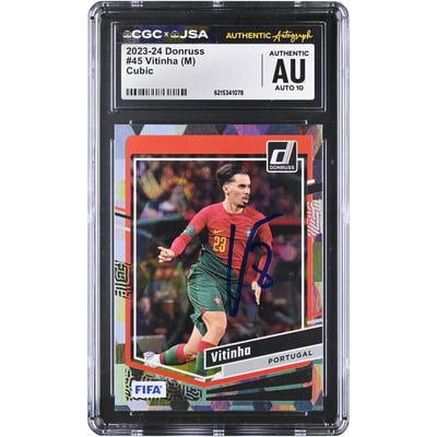Vitinha Portugal National Team Autographed 2023-24 Panini Donruss Cubic #45 CGC Authenticated AUTO 10 Card