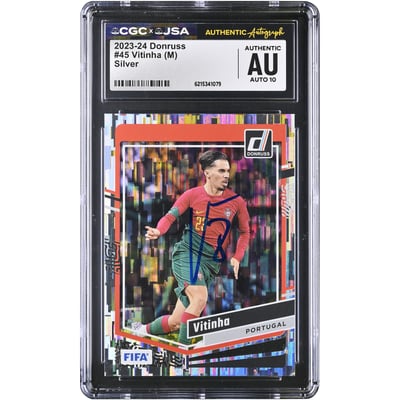Vitinha Portugal National Team Autographed 2023-24 Panini Donruss Silver #45 CGC Authenticated AUTO 10 Card