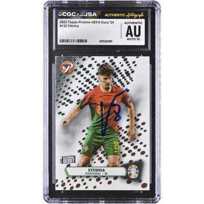 Vitinha Portugal National Team Autographed 2023 Topps Pristine UEFA Euro '24 #132 CGC Authenticated AUTO 10 Card