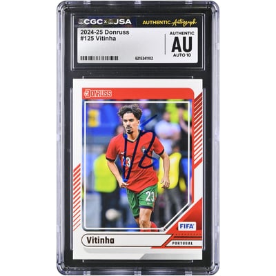 Vitinha Portugal National Team Autographed 2024-25 Panini Donruss #125 CGC Authenticated AUTO 10 Card