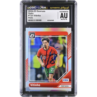 Vitinha Portugal National Team Autographed 2024-25 Panini Donruss Optic Holo #125 CGC Authenticated AUTO 10 Card