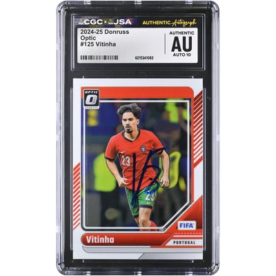 Vitinha Portugal National Team Autographed 2024-25 Panini Donruss Optic #125 CGC Authenticated AUTO 10 Card