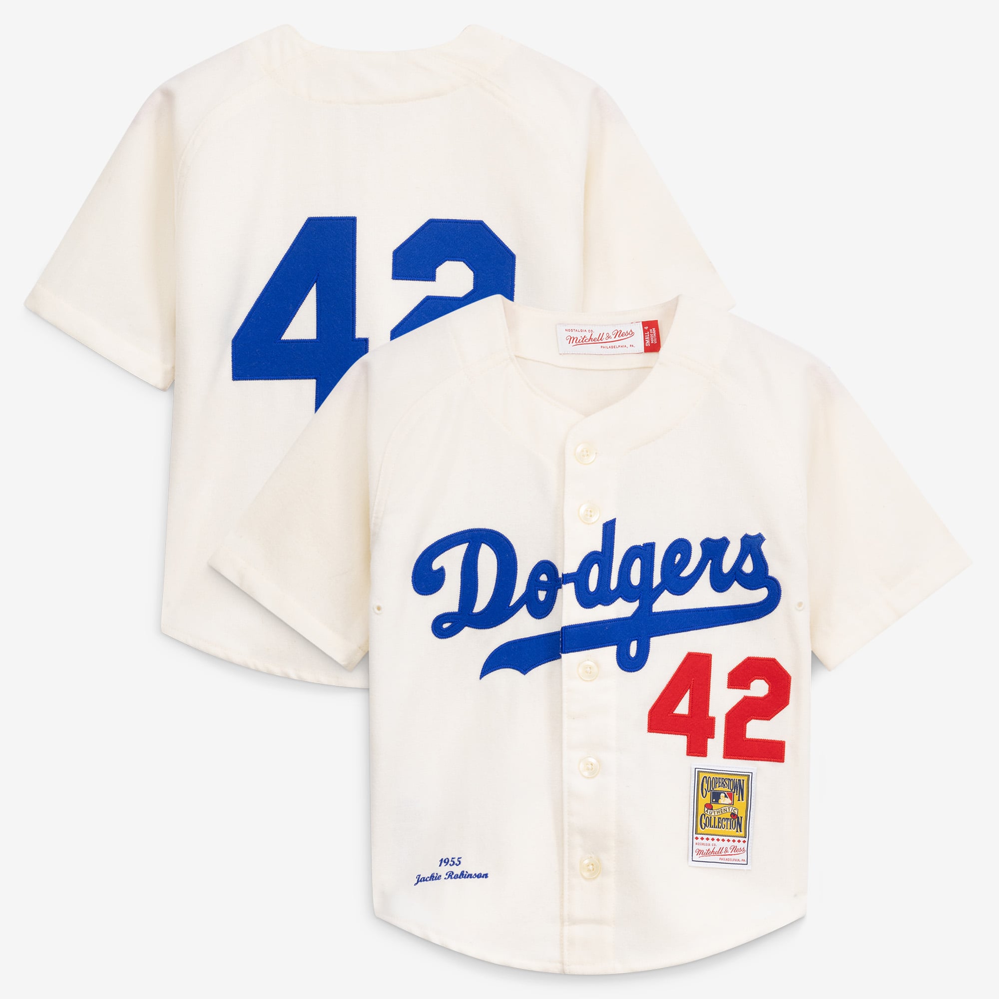 Preschool Brooklyn Dodgers Jackie Robinson Mitchell & Ness Cream 