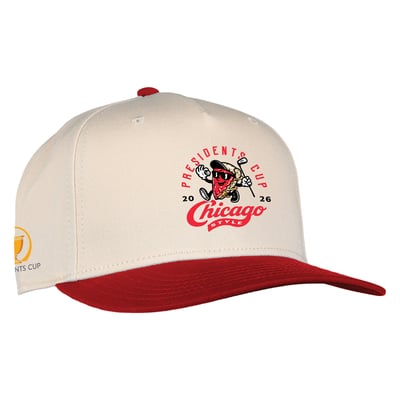 2026 Presidents Cup Ahead Chicago Style 1995 Adjustable Hat - Cream/Red