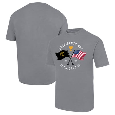 Ahead 2026 Presidents Cup Flags Luke Tri-Blend T-Shirt - Gray