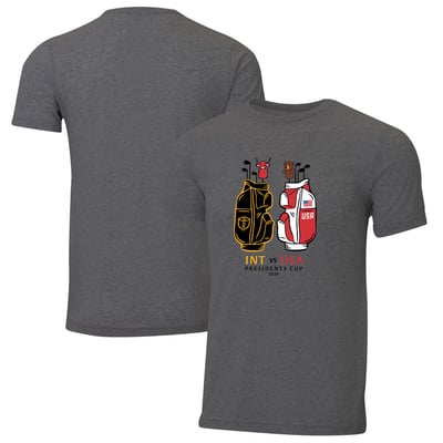 Ahead 2026 Presidents Cup Golf Bag Instant Classic Tri-Blend T-Shirt - Heather Gray