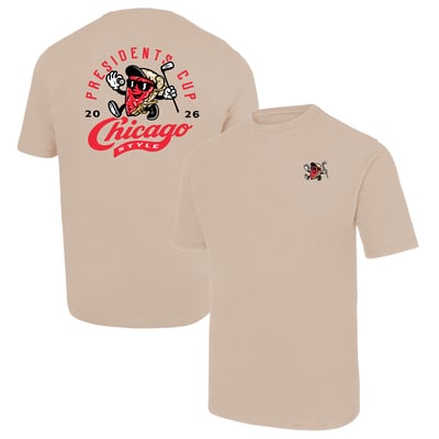 Ahead 2026 Presidents Cup Chicago Style Luke Tri-Blend T-Shirt - Tan