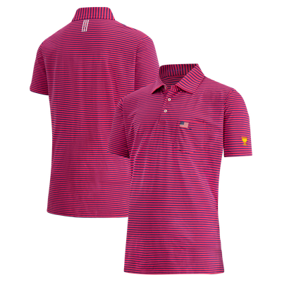 Team USA B. Draddy 2026 Presidents Cup Tommy Stripe Polo - Red