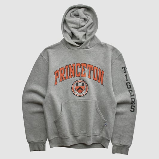 Princeton Tigers Russell 2000s Hooded Pullover Sweatshirt - Gray - XXS by Fanatics Real Vintage