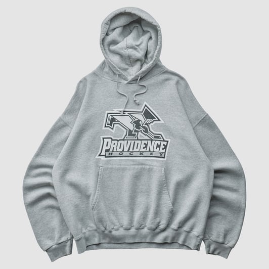 Providence Friars Champion 2010s Hooded Pullover Sweatshirt - Heather Gray - L by Fanatics Real Vintage