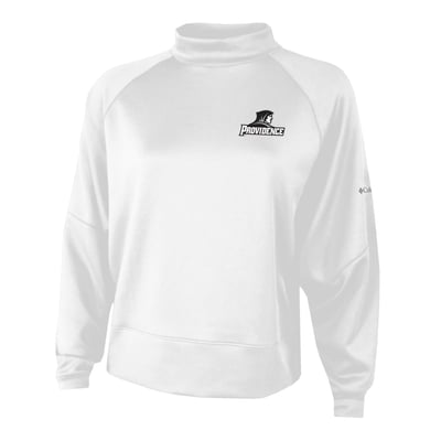  Providence Friars Columbia Women's Par-Performance Raglan Dolman Mock Neck Sweatshirt - White