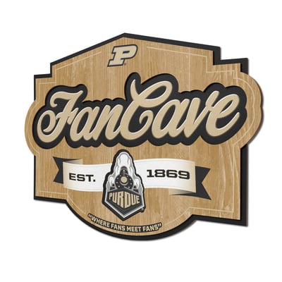 Purdue Boilermakers Fanpoint 12.5" x 17" Fan Cave Sign