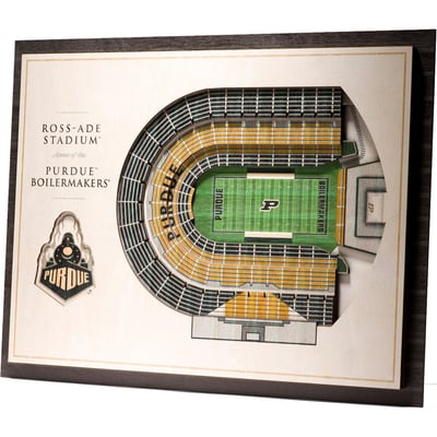 Purdue Boilermakers Fanpoint 17'' x 13'' 5-Layer StadiumView 3D Wall Art