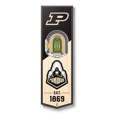 Purdue Boilermakers Fanpoint 6'' x 19'' 3D StadiumView Banner