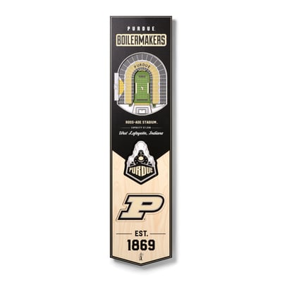 Purdue Boilermakers Fanpoint 8'' x 32'' 3D StadiumView Team Banner