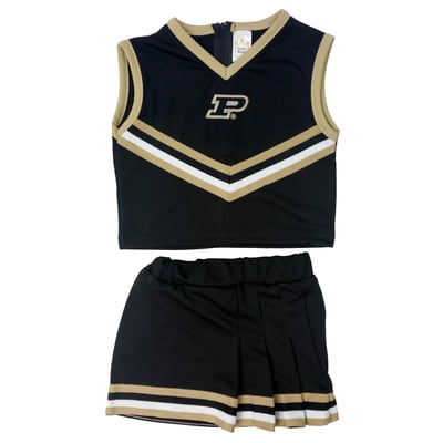  Purdue Boilermakers Little King Girls Youth Two-Piece Cheer Set - Black