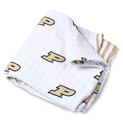 Purdue Boilermakers Three Little Anchors Infant 47" x 47" Muslin 4-Layer Blanket