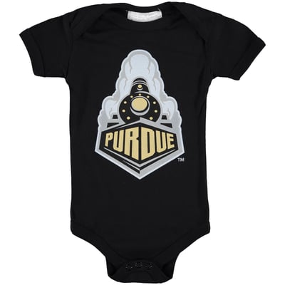 Purdue Boilermakers Two Feet Ahead Infant Big Logo Bodysuit - Black
