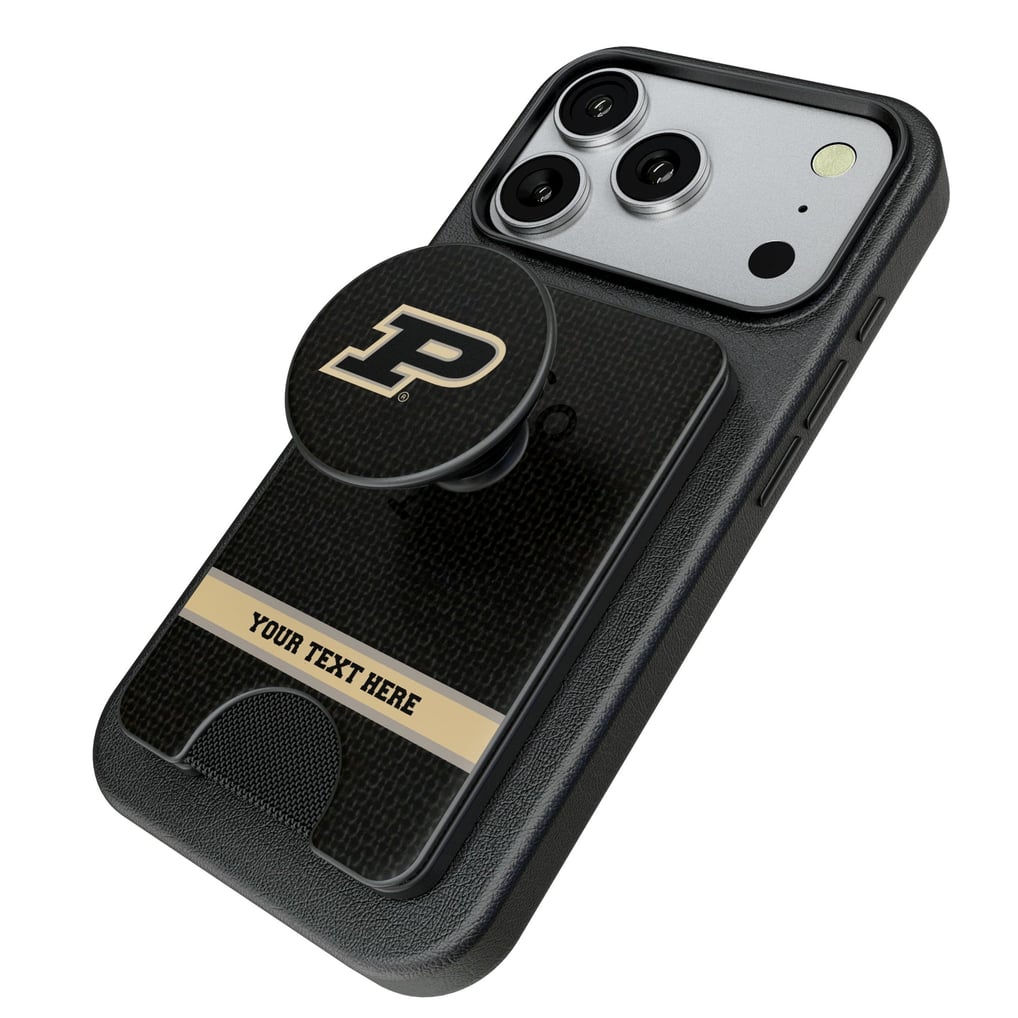 Purdue Boilermakers Keyscaper Personalized Endzone Solid PopSockets Magnetic Wallet