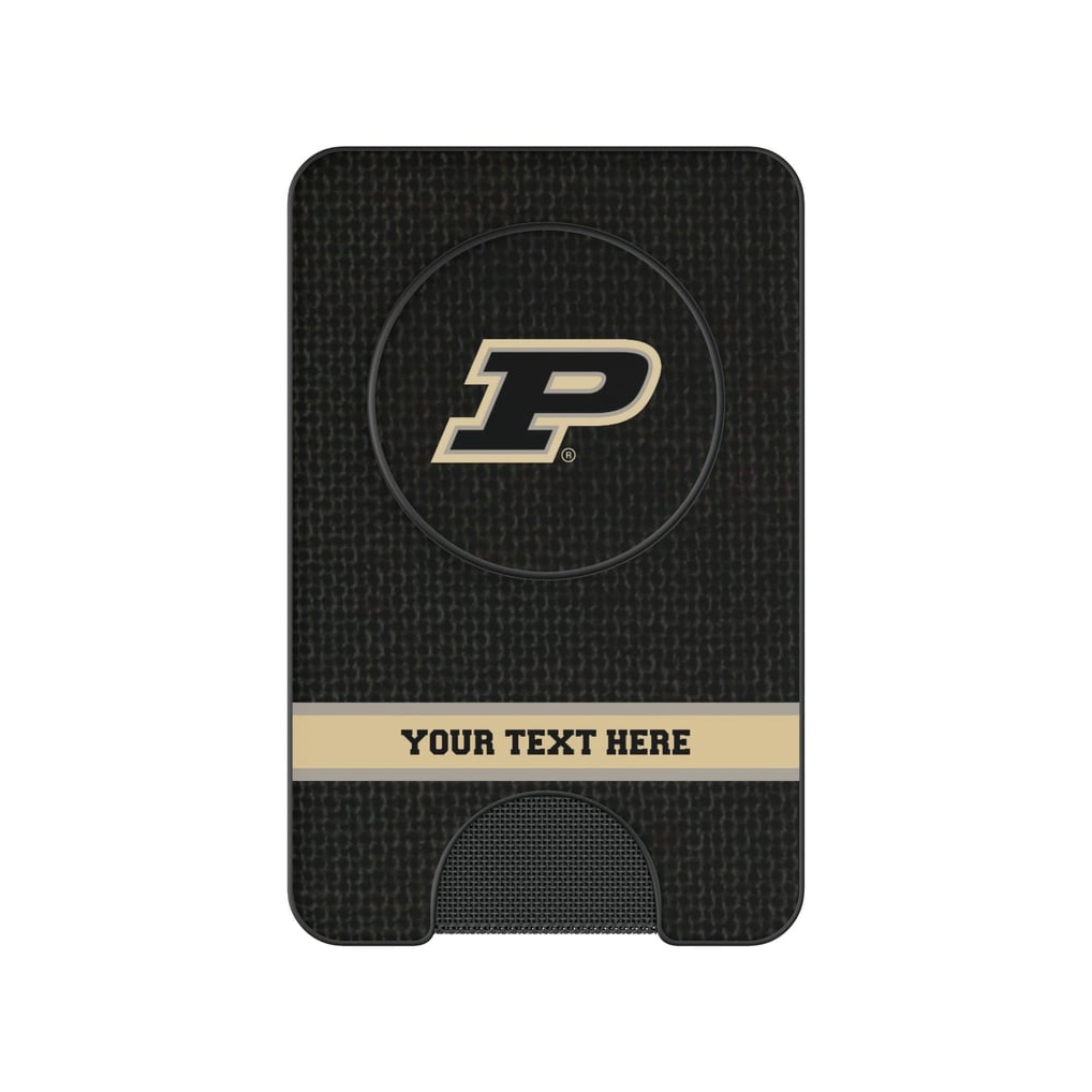Purdue Boilermakers Keyscaper Personalized Endzone Solid PopSockets Magnetic Wallet