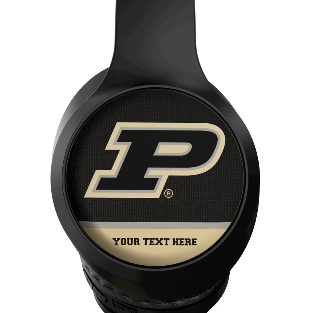 Purdue Boilermakers Keyscaper Personalized Endzone Solid Wireless Bluetooth Headphones With Case