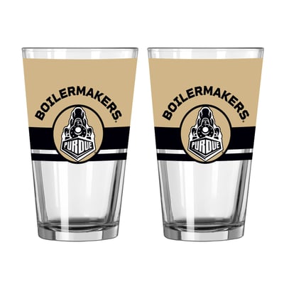 Purdue Boilermakers Logo Brands Two-Piece 16oz. Horizon Pint Glass Set