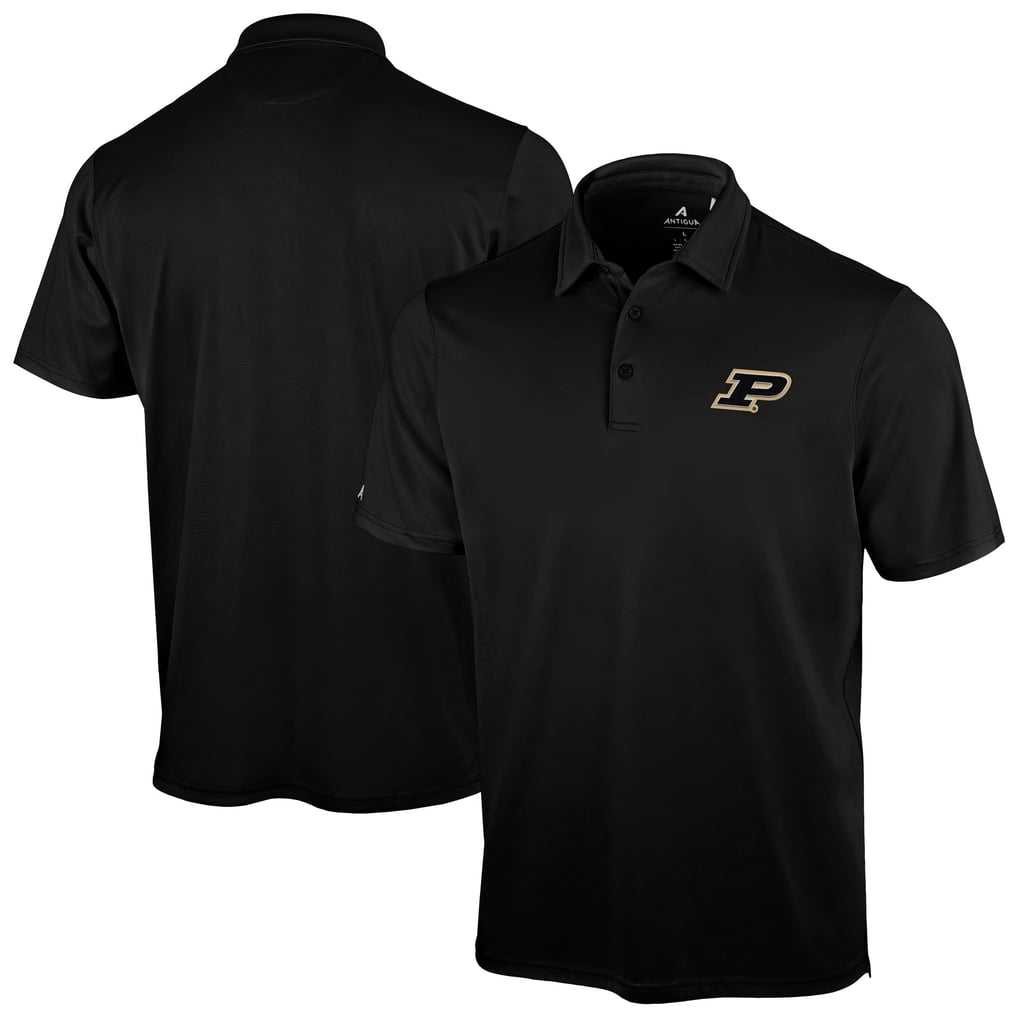Purdue Boilermakers Antigua Unshakeable Solid Polo - Black