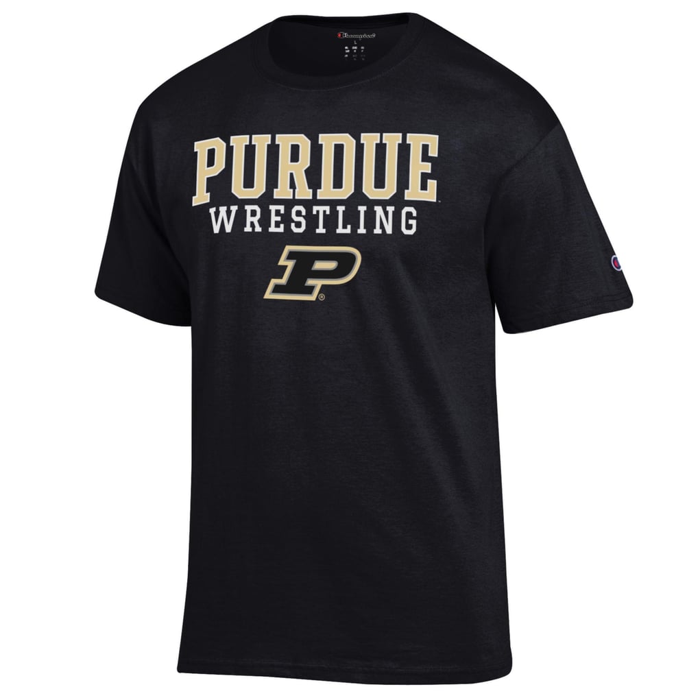 Purdue Boilermakers Champion Wrestling Stack Logo T-Shirt - Black