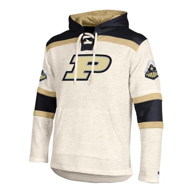  Purdue Boilermakers Champion Lacer Fleece Hoodie - Cream