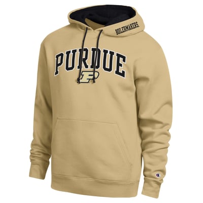  Purdue Boilermakers Champion Arch Tackle Twill Hoodie - Gold