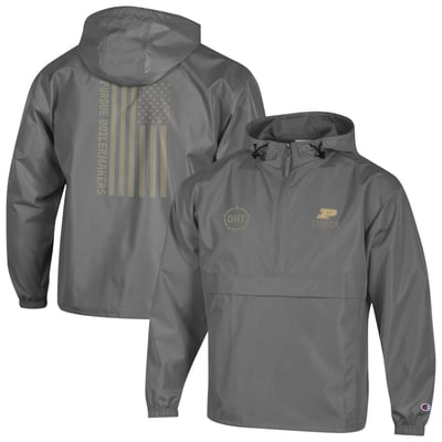  Purdue Boilermakers Champion OHT Flag Packable Jacket - Graphite