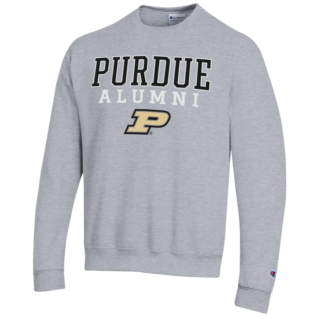  Purdue Boilermakers Champion Alumni Logo Pullover Sweatshirt - Gray