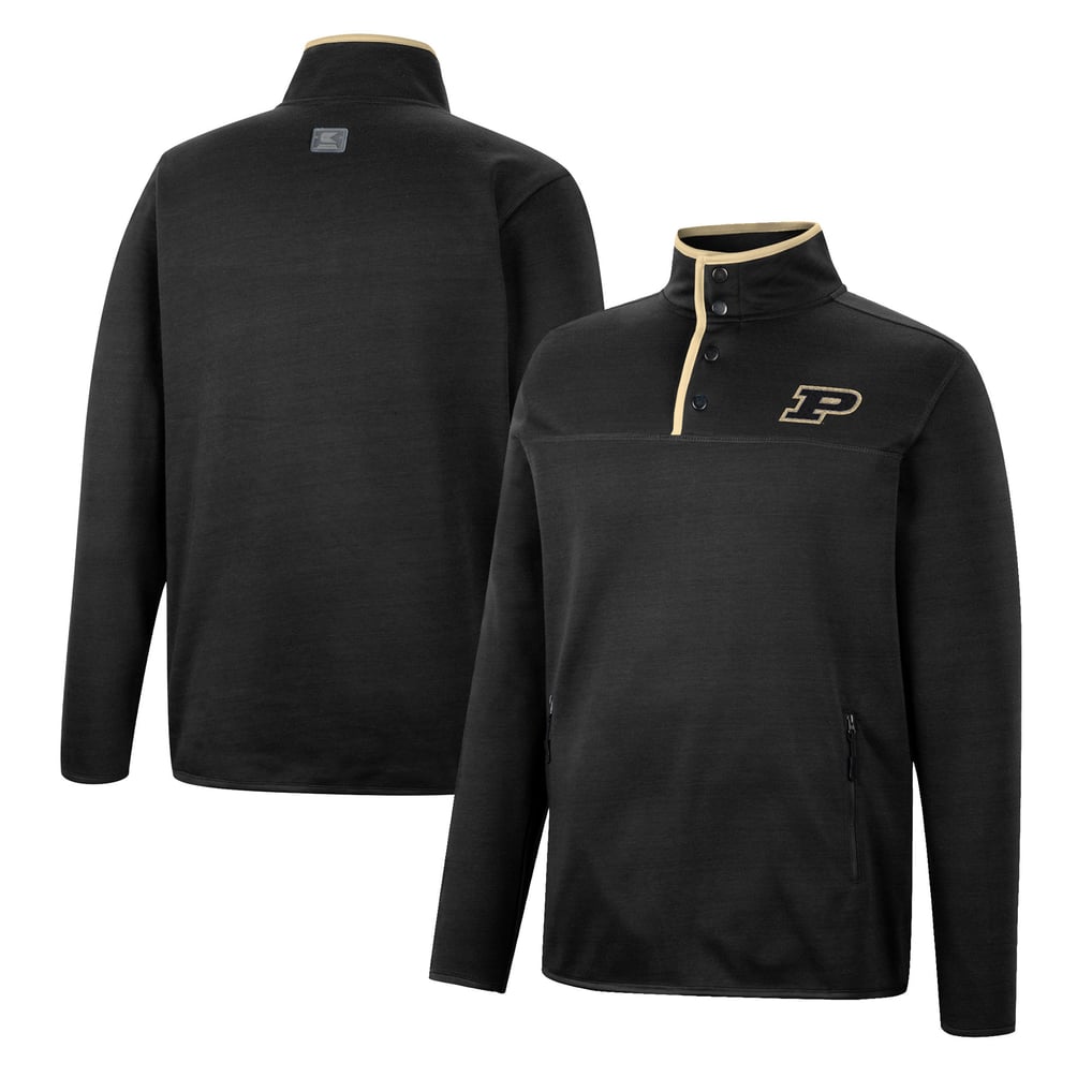 Purdue Boilermakers Colosseum Rebound Quarter-Snap Jacket - Black