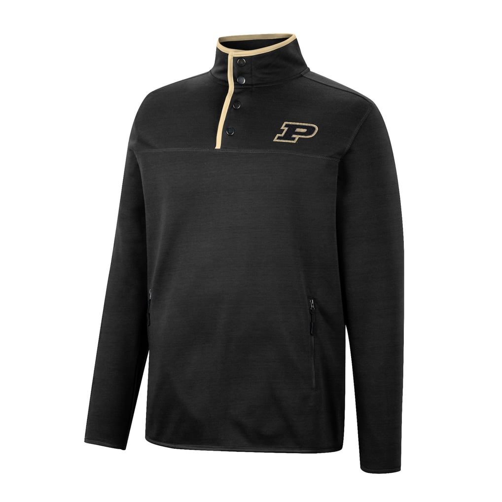 Purdue Boilermakers Colosseum Rebound Quarter-Snap Jacket - Black