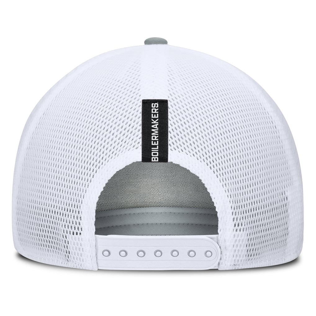 Purdue Boilermakers Fanatics Profile Trucker Adjustable Hat - Heather Gray/Black